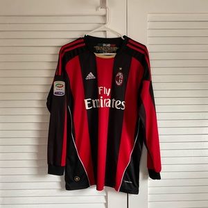Adidas L/S AC Milan Robinho Home Jersey